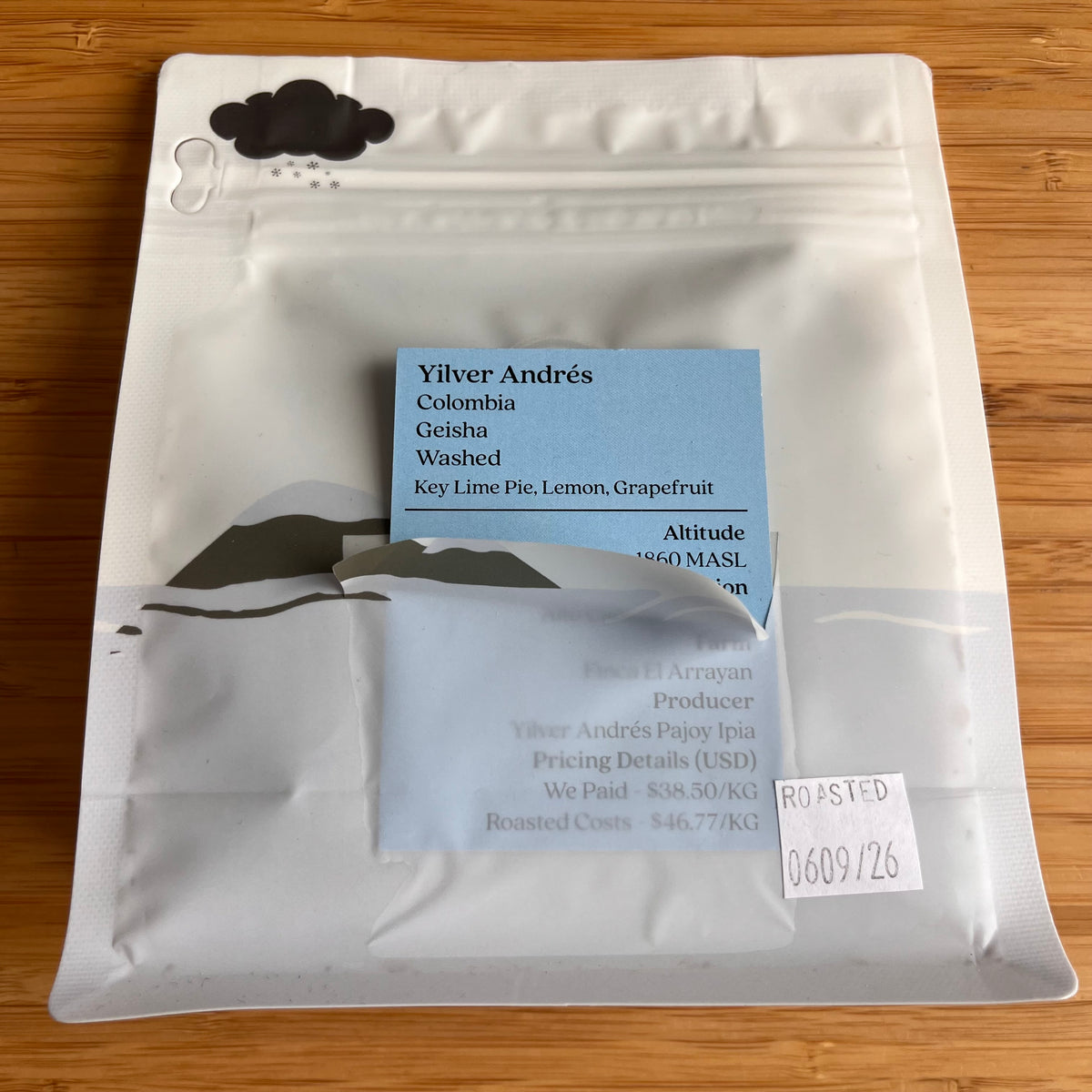 Yilver Andrés - Washed Geisha (Copa de Oro 